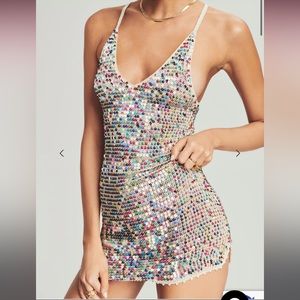 NWT Retrofete Elliana Sequin Crochet Dress